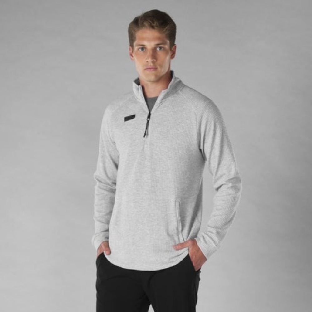 NWT EvoShield 1/2 Zip Jacquard Pullover Men’s SMALL Oatmeal Stretch Textured